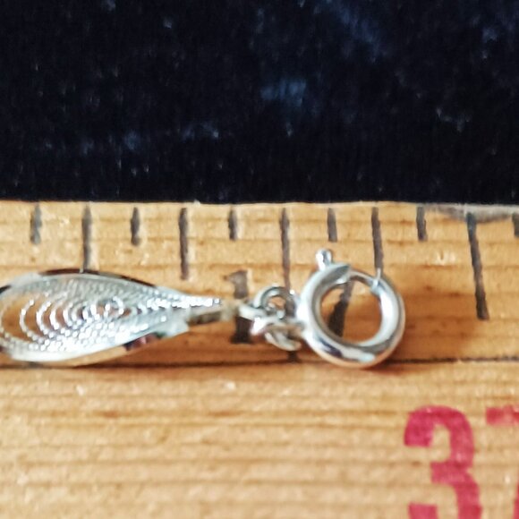 Sterling Silver-Aura Borealis beaded Bracelet 7" - Picture 5 of 5